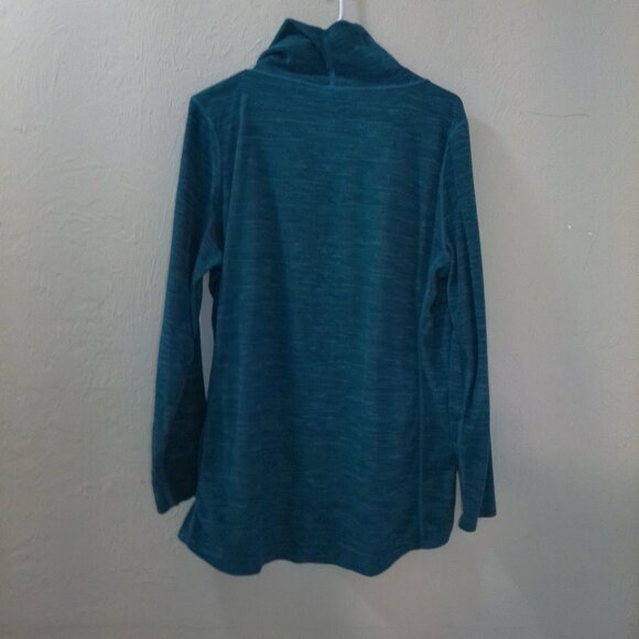 K-Way Technical Design Women’s Cowl Neck Pullover Teal Heather – Size Large - Picture 3 of 3